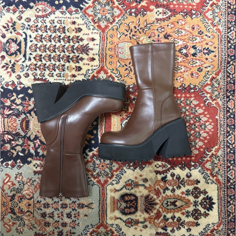American Vintage Brown Platform Boots